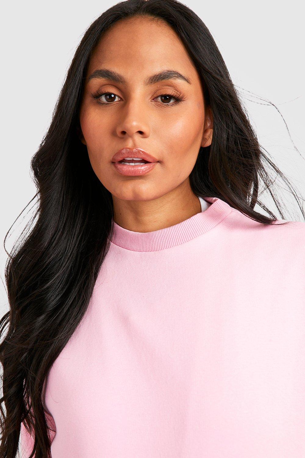 Pale pink crew neck on sale jumper